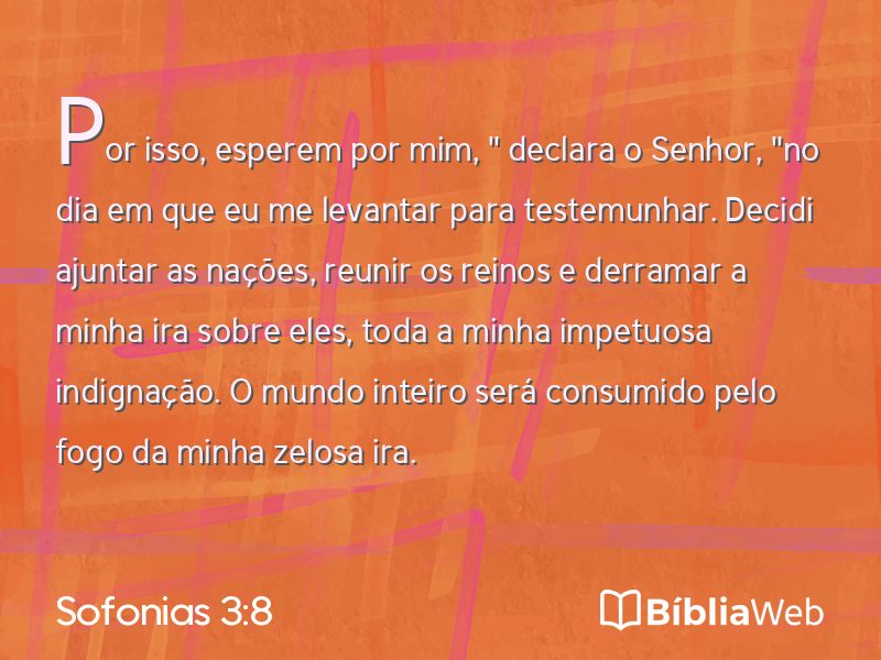 Sofonias 3:8 em imagem para compartilhar