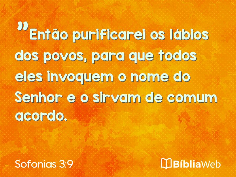 Sofonias 3:9 em imagem para compartilhar