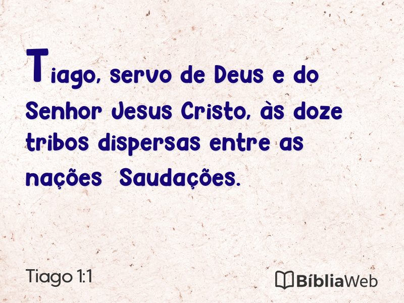 Tiago 1:1 em imagem para compartilhar