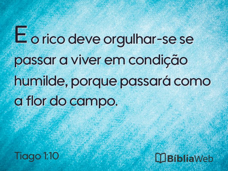 Tiago 1:10 em imagem para compartilhar
