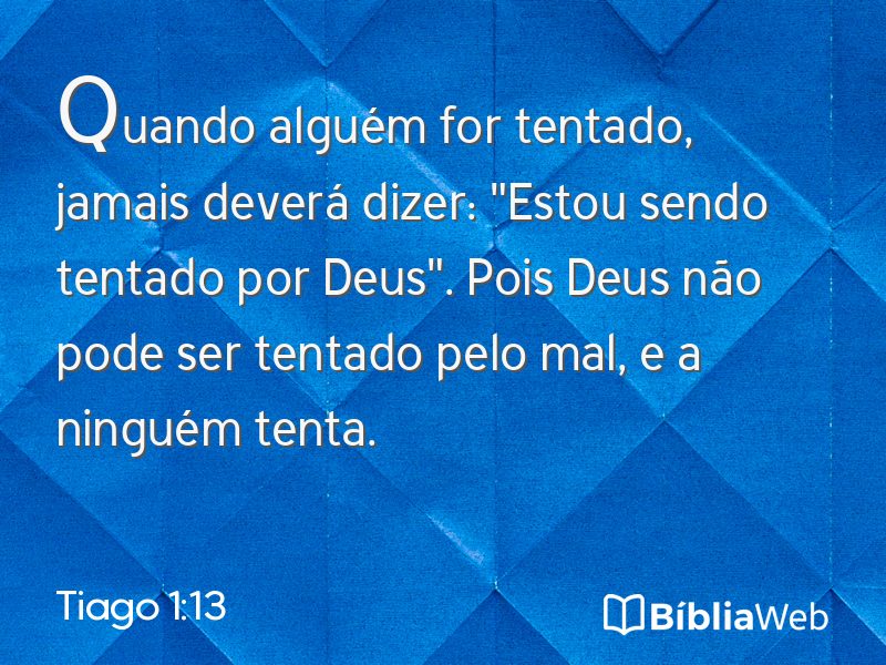 Tiago 1:13 em imagem para compartilhar