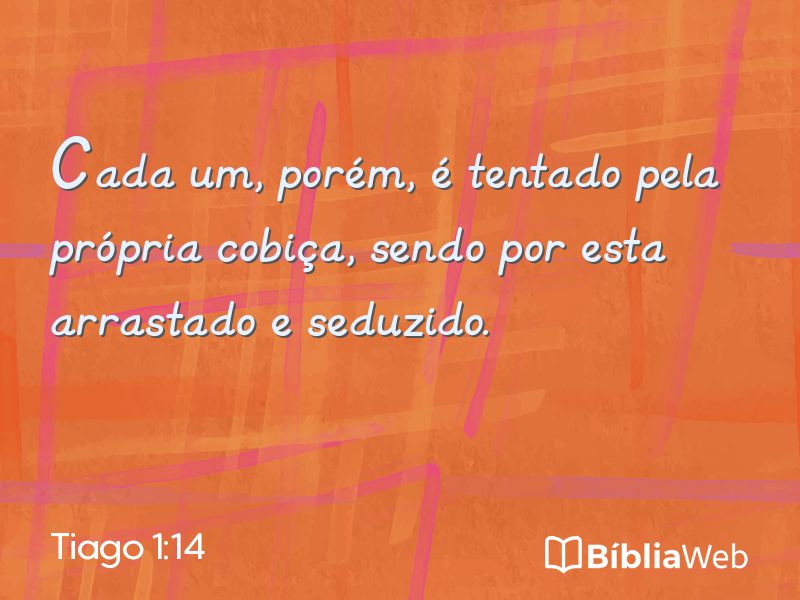 Tiago 1:14 em imagem para compartilhar