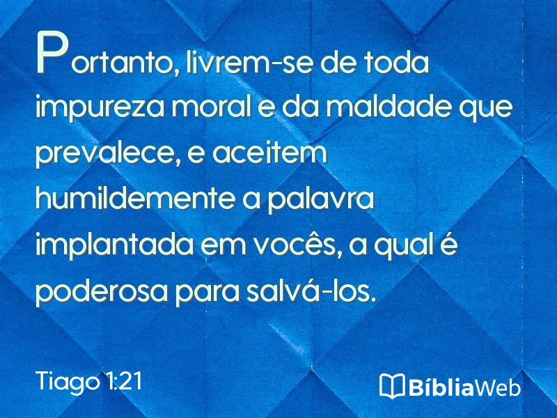 Tiago 1:21 em imagem para compartilhar
