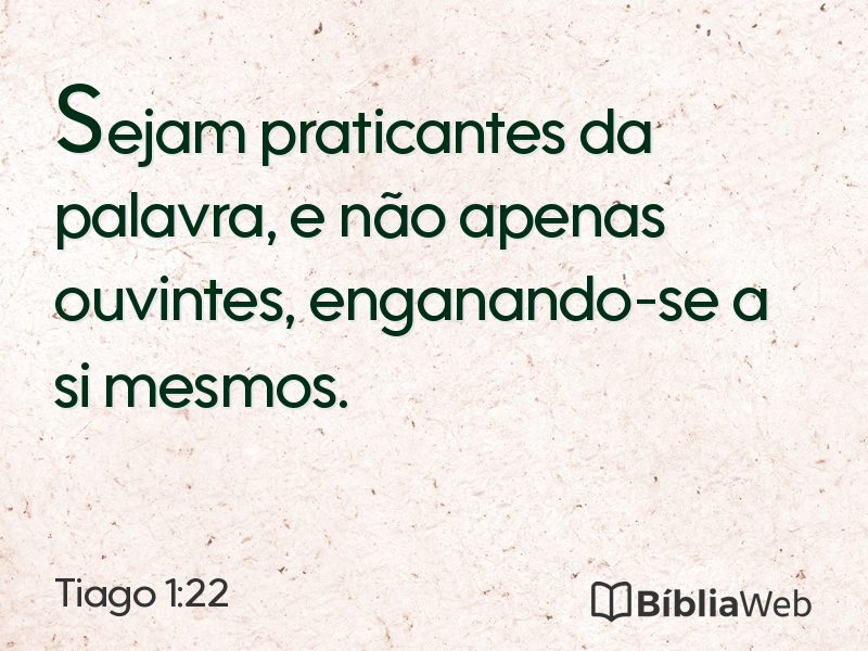 Tiago 1:22 em imagem para compartilhar