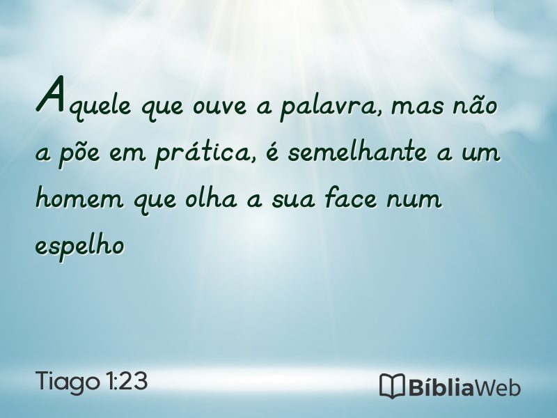 Tiago 1:23 em imagem para compartilhar