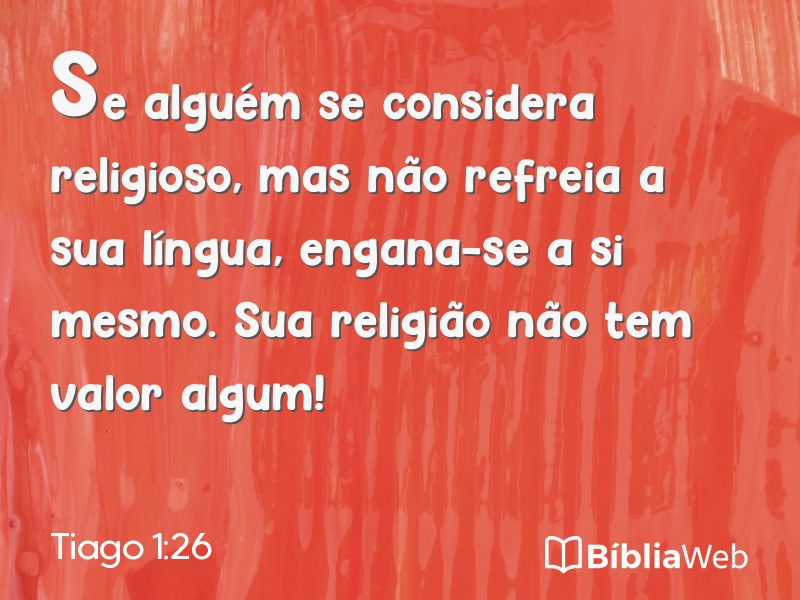 Tiago 1:26 em imagem para compartilhar