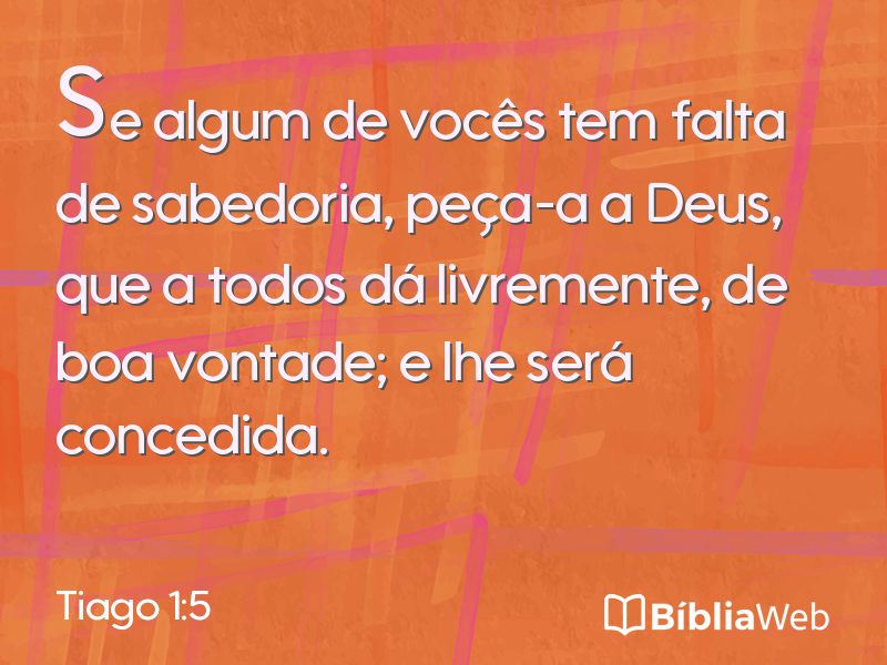 Tiago 1:5 em imagem para compartilhar