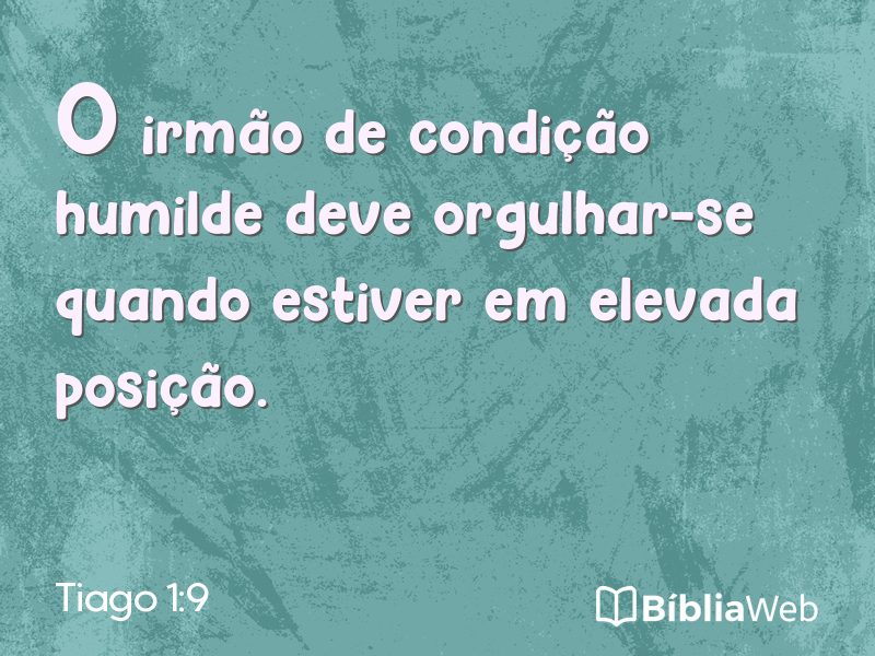 Tiago 1:9 em imagem para compartilhar
