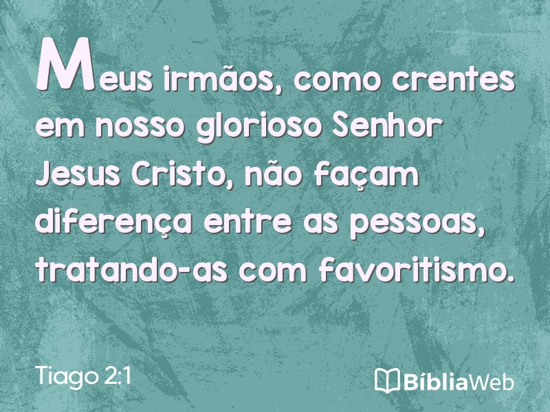 Tiago 2:1 em imagem para compartilhar
