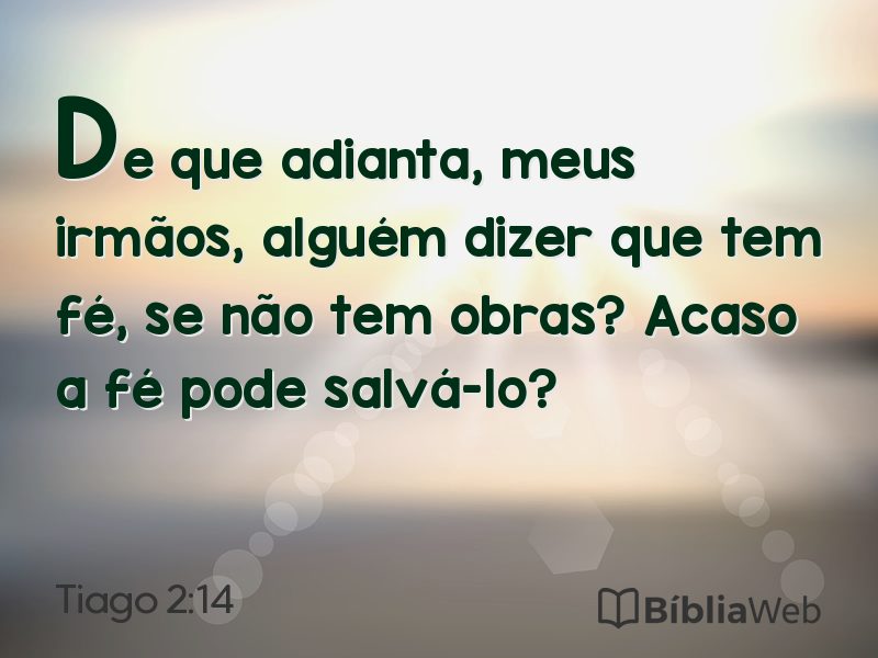 Tiago 2:14 em imagem para compartilhar