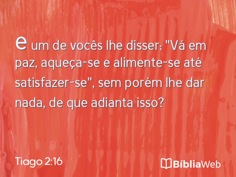 Tiago 2:16 em imagem para compartilhar