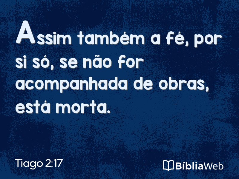 Tiago 2:17 em imagem para compartilhar