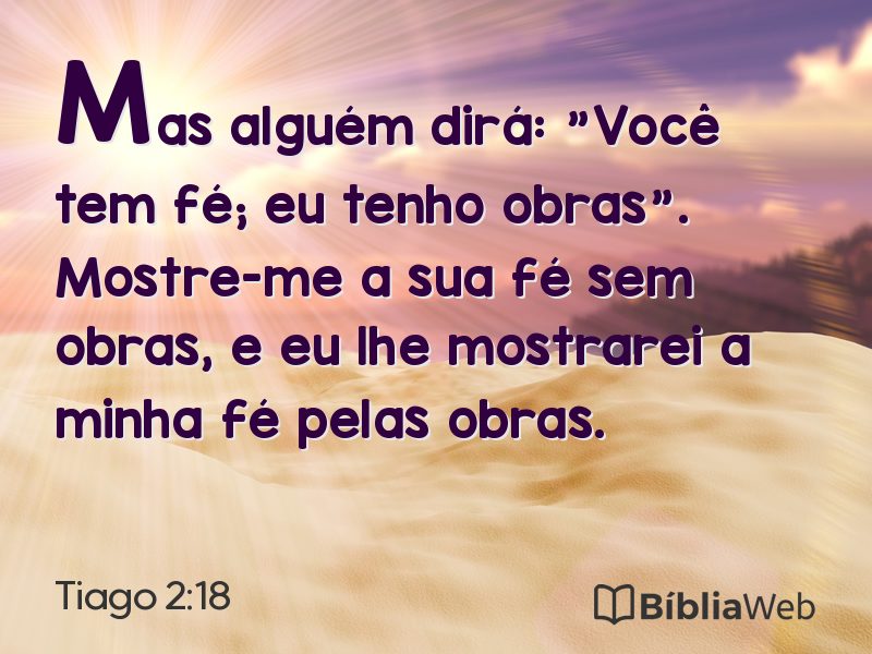 Tiago 2:18 em imagem para compartilhar