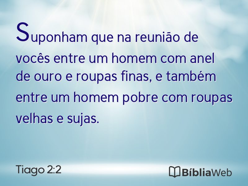 Tiago 2:2 em imagem para compartilhar