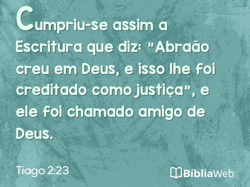 Tiago 2:23 em imagem para compartilhar