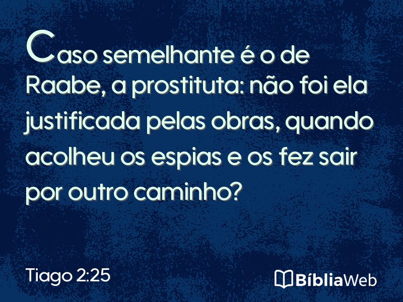Tiago 2:25 em imagem para compartilhar