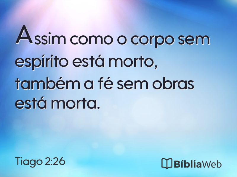 Tiago 2:26 em imagem para compartilhar