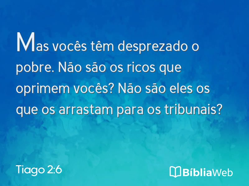 Tiago 2:6 em imagem para compartilhar