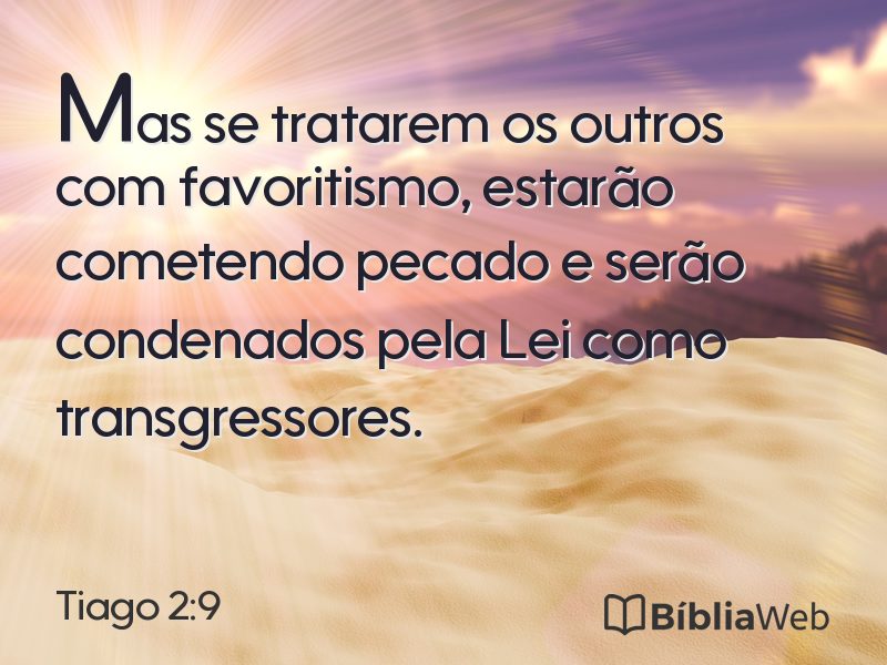 Tiago 2:9 em imagem para compartilhar
