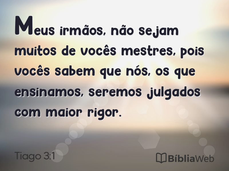 Tiago 3:1 em imagem para compartilhar