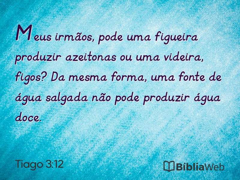 Tiago 3:12 em imagem para compartilhar
