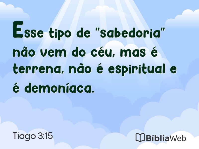 Tiago 3:15 em imagem para compartilhar