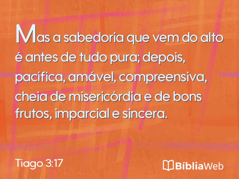 Tiago 3:17 em imagem para compartilhar