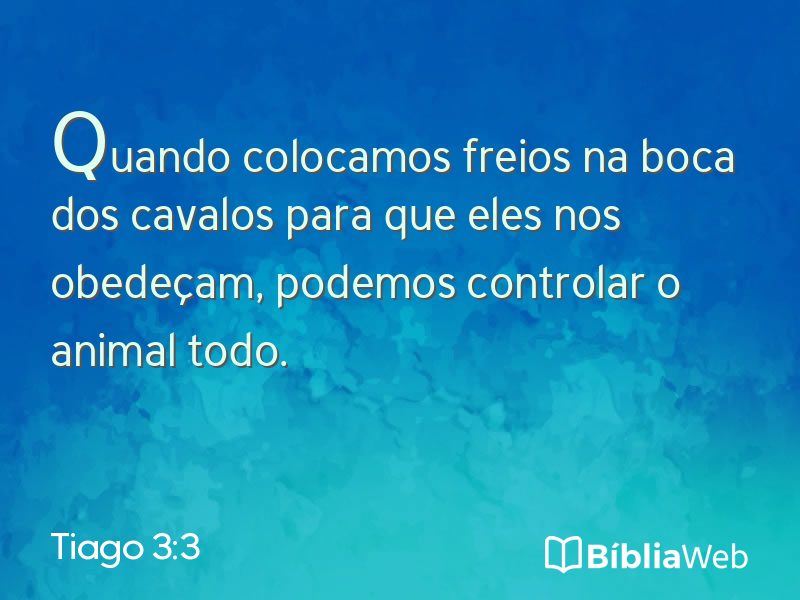 Tiago 3:3 em imagem para compartilhar