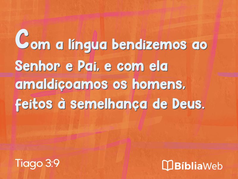 Tiago 3:9 em imagem para compartilhar