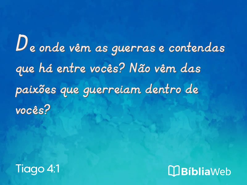 Tiago 4:1 em imagem para compartilhar