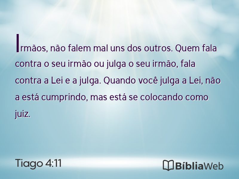 Tiago 4:11 em imagem para compartilhar