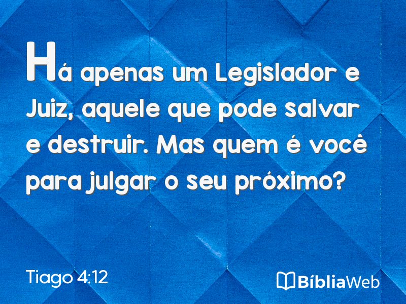 Tiago 4:12 em imagem para compartilhar