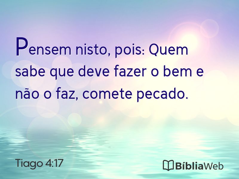 Tiago 4:17 em imagem para compartilhar