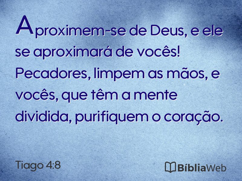 Tiago 4:8 em imagem para compartilhar