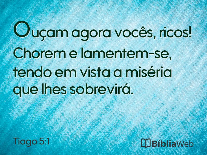 Tiago 5:1 em imagem para compartilhar
