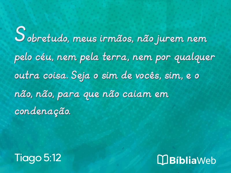 Tiago 5:12 em imagem para compartilhar