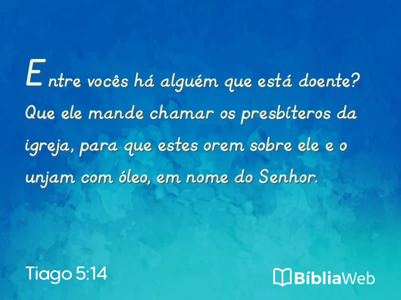 Tiago 5:14 em imagem para compartilhar