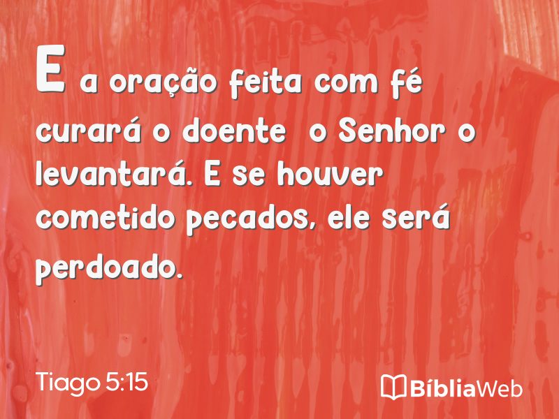 Tiago 5:15 em imagem para compartilhar