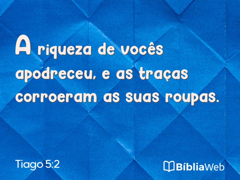 Tiago 5:2 em imagem para compartilhar
