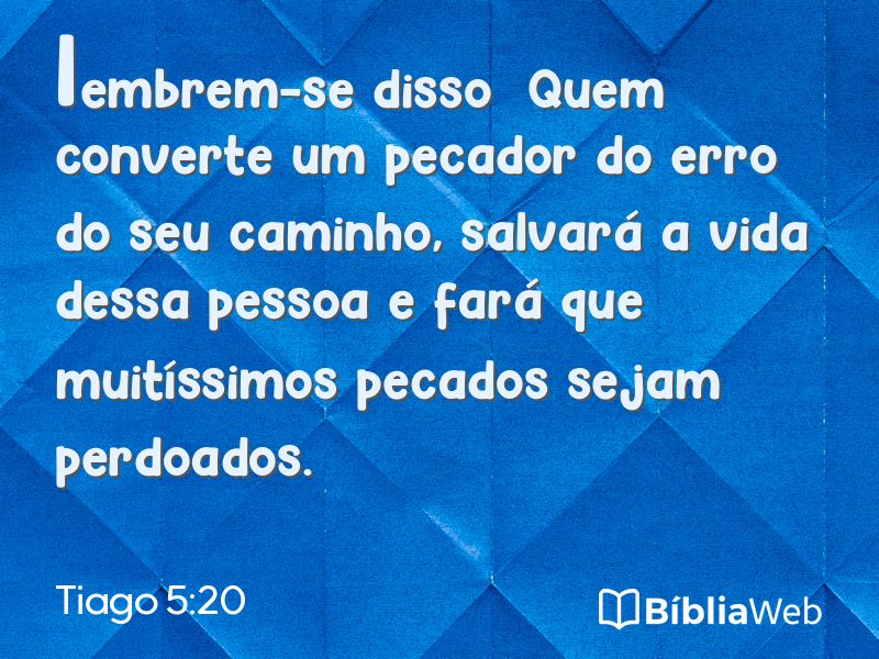 Tiago 5:20 em imagem para compartilhar