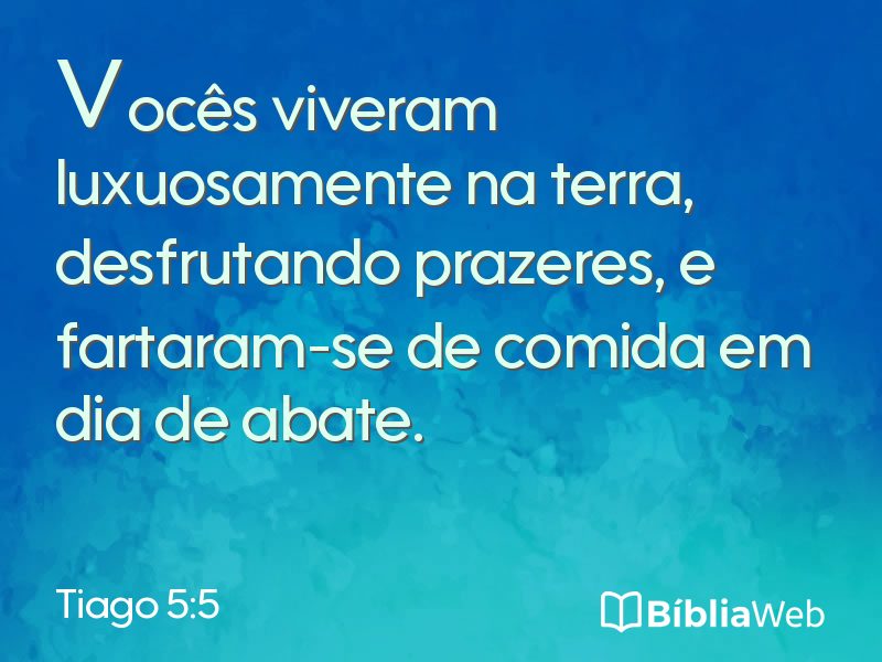 Tiago 5:5 em imagem para compartilhar