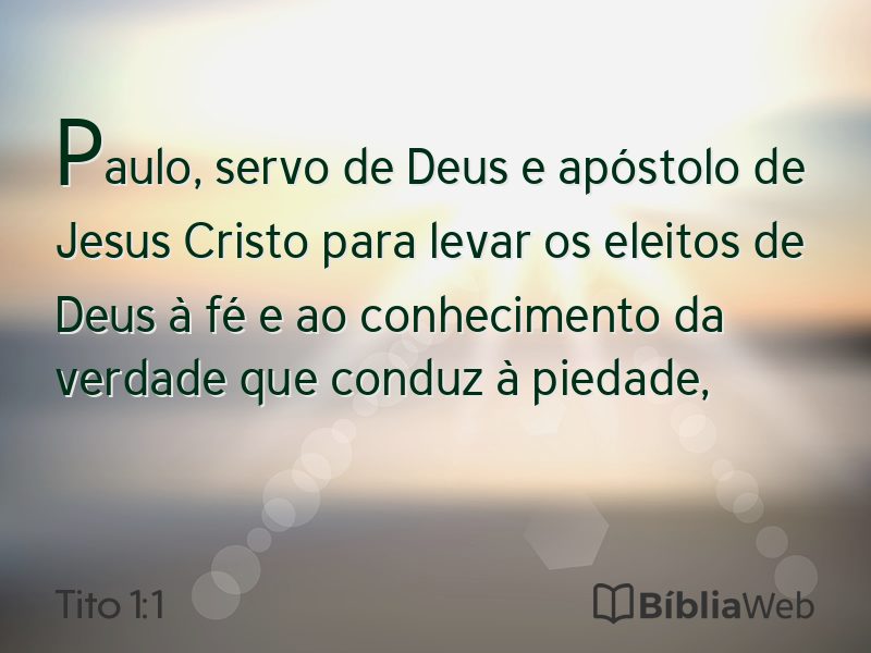 Tito 1:1 em imagem para compartilhar