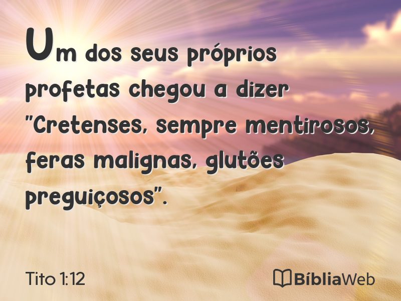 Tito 1:12 em imagem para compartilhar
