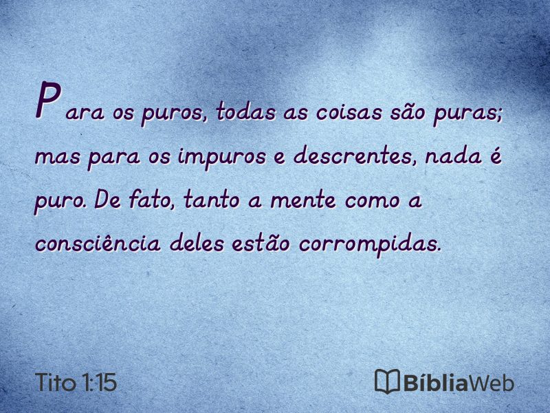 Tito 1:15 em imagem para compartilhar