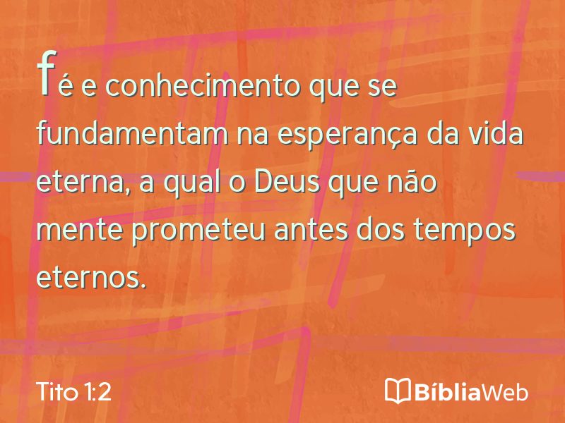 Tito 1:2 em imagem para compartilhar