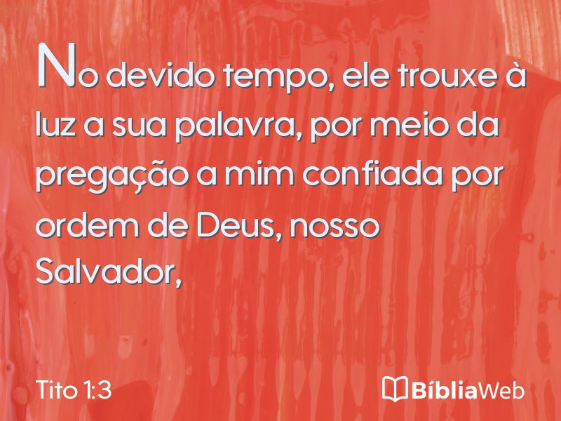 Tito 1:3 em imagem para compartilhar