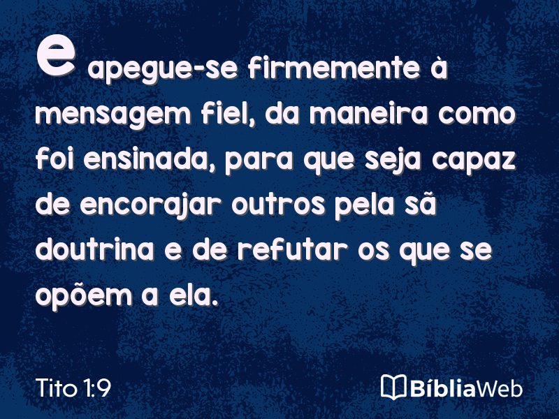 Tito 1:9 em imagem para compartilhar