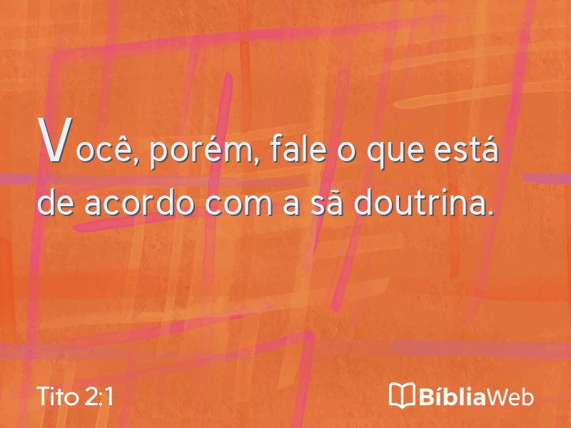 Tito 2:1 em imagem para compartilhar