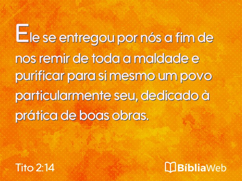 Tito 2:14 em imagem para compartilhar