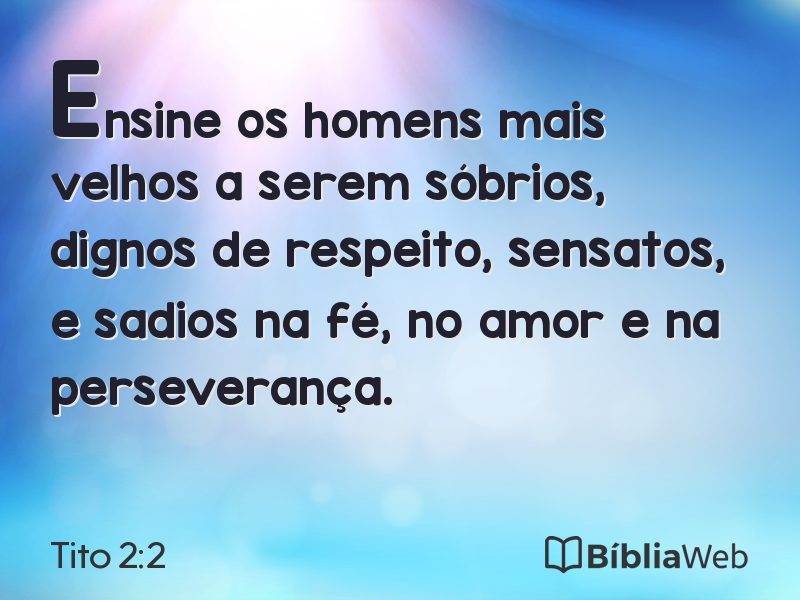 Tito 2:2 em imagem para compartilhar